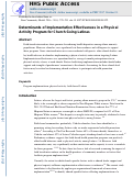 Cover page: Determinants of Implementation Effectiveness in a Physical Activity Program for Church-Going Latinas