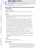 Cover page: Higher SNR PET image prediction using a deep learning model and MRI image