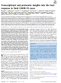 Cover page: Transcriptional and proteomic insights into the host response in fatal COVID-19 cases