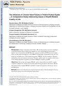 Cover page: The influence of HF in patient-partner dyads – a comparative study addressing issues of health-related QOL