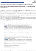 Cover page: Subretinal versus intravitreal administration of human CD34+ bone marrow-derived stem cells in a rat model of inherited retinal degeneration