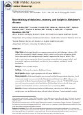 Cover page: Neurobiology of Delusions, Memory, and Insight in Alzheimer Disease