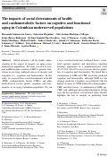 Cover page: The impacts of social determinants of health and cardiometabolic factors on cognitive and functional aging in Colombian underserved populations.