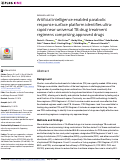 Cover page: Artificial intelligence enabled parabolic response surface platform identifies ultra-rapid near-universal TB drug treatment regimens comprising approved drugs.