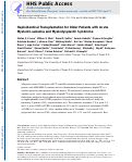 Cover page: Haploidentical Transplantation for Older Patients with Acute Myeloid Leukemia and Myelodysplastic Syndrome