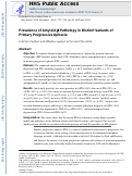 Cover page: Prevalence of amyloid‐β pathology in distinct variants of primary progressive aphasia