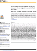 Cover page: Atoll-scale patterns in coral reef community structure: Human signatures on Ulithi Atoll, Micronesia