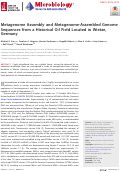 Cover page: Metagenome Assembly and Metagenome-Assembled Genome Sequences from a Historical Oil Field Located in Wietze, Germany