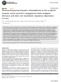 Cover page: Pharmacological and genetic manipulations at the µ-opioid receptor reveal arrestin-3 engagement limits analgesic tolerance and does not exacerbate respiratory depression in mice