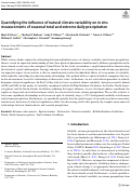 Cover page: Quantifying the influence of natural climate variability on in situ measurements of seasonal total and extreme daily precipitation