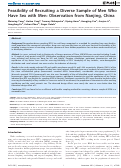 Cover page: Feasibility of Recruiting a Diverse Sample of Men Who Have Sex with Men: Observation from Nanjing, China