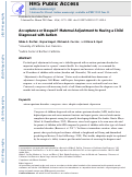 Cover page: Acceptance or Despair? Maternal Adjustment to Having a Child Diagnosed with Autism