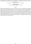 Cover page: The influence of media exposure on children’s evaluations of non-local accents