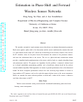 Cover page: Estimation in Phase-Shift and Forward Wireless Sensor Networks