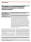 Cover page: Screening cell–cell communication in spatial transcriptomics via collective optimal transport