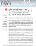 Cover page: In Situ Ambient Pressure X-ray Photoelectron Spectroscopy Studies of Lithium-Oxygen Redox Reactions