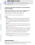 Cover page: SCREENING FOR OBSTRUCTIVE SLEEP APNEA IN THE BARIATRIC SURGERY POPULATION