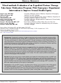 Cover page: Mixed-methods Evaluation of an Expedited Partner Therapy Take-home Medication Program: Pilot Emergency Department Intervention to Improve Sexual Health Equity