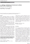 Cover page: A radiologic classification of talocalcaneal coalitions based on 3D reconstruction