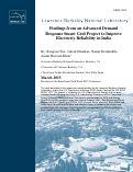 Cover page: Findings from an Advanced Demand Response Smart Grid Project to Improve Electricity Reliability in India