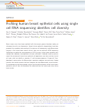 Cover page: Profiling human breast epithelial cells using single cell RNA sequencing identifies cell diversity