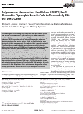 Cover page: Polyrotaxane Nanocarriers Can Deliver CRISPR/Cas9 Plasmid to Dystrophic Muscle Cells to Successfully Edit the DMD Gene