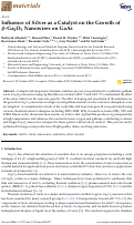 Cover page: Influence of Silver as a Catalyst on the Growth of β-Ga2O3 Nanowires on GaAs