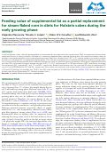 Cover page: Feeding value of supplemental fat as a partial replacement for steam-flaked corn in diets for Holstein calves during the early growing phase