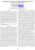 Cover page: Writing facilitates learning to read in Chinese through reduction of holistic processing: A developmental study