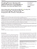 Cover page: Coupling Pressure Sensing with Optical Coherence Tomography to Evaluate the Internal Nasal Valve.