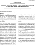 Cover page: Spontaneous Rectus Sheath Hematoma: A Case of Clinically Significant Bleeding in a Young Healthy Individual without Typical Risk Factors