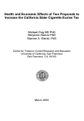 Cover page: Health and Economic Effects of Two Proposals to Increase the California State Cigarette Excise Tax