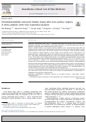 Cover page: Dexmedetomidine and acute kidney injury after non-cardiac surgery: a meta-analysis with trial sequential analysis