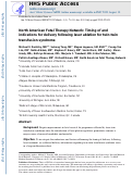 Cover page: North American Fetal Therapy Network: timing of and indications for delivery following laser ablation for twin-twin transfusion syndrome