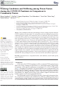 Cover page: Working Conditions and Wellbeing among Prison Nurses during the COVID-19 Pandemic in Comparison to Community Nurses