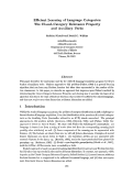 Cover page: Efficient Learning of Language Categories: The Closed-Category Relevance Property and Auxiliary Verbs