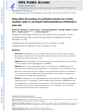 Cover page: Steep effort discounting of a preferred reward over a freely-available option in prolonged methamphetamine withdrawal in male rats