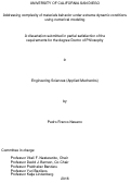 Cover page: Addressing complexity of materials behavior under extreme dynamic conditions using numerical modeling