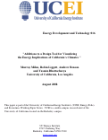 Cover page: Additions to a Design Tool for Visualizing the Energy Implications of California’s Climates