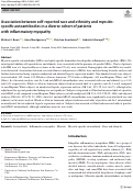 Cover page: Association between self-reported race and ethnicity and myositis-specific autoantibodies in a diverse cohort of patients with inflammatory myopathy