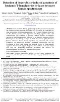 Cover page: Detection of doxorubicin-induced apoptosis of leukemic T-lymphocytes by laser tweezers Raman spectroscopy