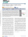 Cover page: Entropic Stabilization of Water at Graphitic Interfaces