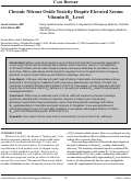 Cover page: Chronic Nitrous Oxide Toxicity Despite Elevated Serum&nbsp;Vitamin B12&nbsp;Level