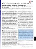 Cover page: Burst pacemaker activity of the sinoatrial node in sodium-calcium exchanger knockout mice.