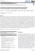 Cover page: Contributions of healthier diets and agricultural productivity toward sustainability and climate goals in the United States