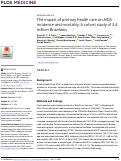 Cover page: The impact of primary health care on AIDS incidence and mortality: A cohort study of 3.4 million Brazilians.