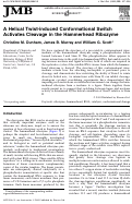 Cover page: A Helical Twist-induced Conformational Switch Activates Cleavage in the Hammerhead Ribozyme