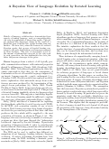 Cover page: A Bayesian View of Language Evolution by Iterated Learning