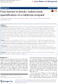 Cover page: From berries to blocks: carbon stock quantification of a California vineyard