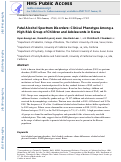 Cover page: Fetal alcohol spectrum disorders: Clinical phenotype among a high‐risk group of children and adolescents in Korea